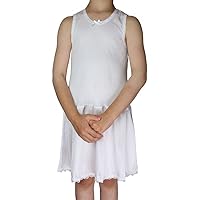 Children's Cotton Nylon Full White Dress Slip