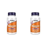 NOW Supplements, Melatonin 1 mg, with Co-Factor Nutrients, Healthy Sleep Cycle*, 100 Tablets (Pack of 2)