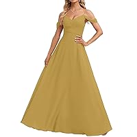 Women's Chiffon Off Shoulder Bridesmaid Dress Floor Length A-line Evening Dress