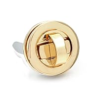 CRAFTMEMORE 2sets 20mm Round Metal Twist Locks Purse Closure Clasp Bag Making Accessories SC2052 (Gold)