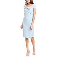 Women's Solid Off The Shoulder Sheath Midi Dress