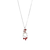 Alex and Ani Dr. Seuss™, Cat In The Hat Silhouette Adjustable Necklace, Shiny Silver Finish, Red Charm