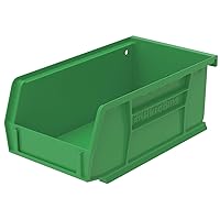 Akro-Mils 30220 AkroBins Plastic Storage Bin Hanging Stacking Containers, 7-Inch x 4-Inch x 3-Inch, Green, 24-Pack