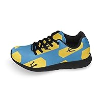 Barbados Flag Men's Lightweight Breathable Running Shoes Fashion Sneaker