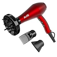 1875W Powerful Negative Ions Hair Dryer Ceramic Professional Far Infrared Blow Dryer 2 Speeds 3 Heating Settings with Diffuser Concentrator & Comb