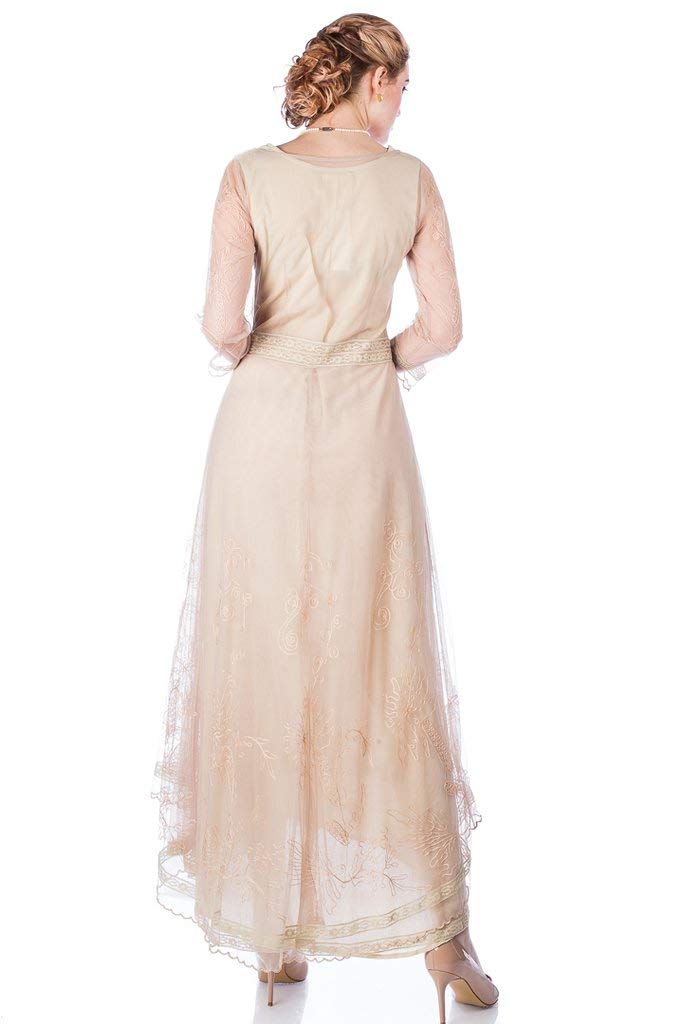 Nataya 40163 Women's Downton Abbey Vintage Style Wedding Dress in Vintage
