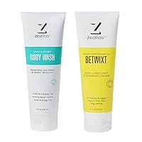 Skin Hydrating Body Wash (8 Oz) & Betwixt Athletic Anti-Chafe Cream (4 Oz) Organic Skin Lubricant, Moisturizing Formula