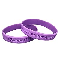 25 - I Support Pancreatic Cancer Awareness Bracelets 100% Medical Grade Silicone - Latex and Toxin Free - 25 Bracelets - Show Your Support For Pancreatic Cancer Awareness