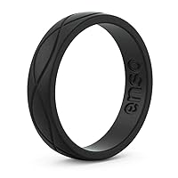 Enso Rings Women’s Infinity Silicone Wedding Ring – Hypoallergenic Wedding Band for Ladies – Comfortable Band for Active Lifestyle – 4.5mm Wide, 1.5mm Thick