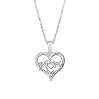 Navnita Jewellers 0.50 Ct Round Cut Simulated Diamond Heart Solitaire Pendant With 18