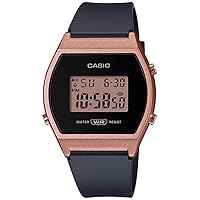 Casio, Unisex-Adults, Digital LW-204-1AEF, Black/White, 39 MM, Strip