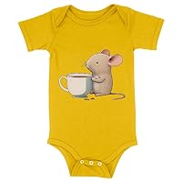Cartoon Animal Baby Jersey Onesie - Cute Mouse Baby Onesie - Best Design Baby One-Piece