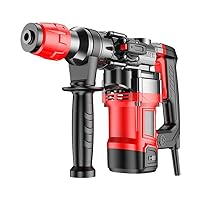 HYCHIKA Rotary Hammer Drill with Safety Clutch, 1100 RPM AC Corded Rotomartillo for Concrete - Including 6 Drill Bits,Carbon Brush,Carrying Case