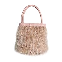 Women Ostrich Feather Purse Tote Bag Fluffy Purse Clutch Feather Evening Handbag Purses and Clutches for Wedding Party