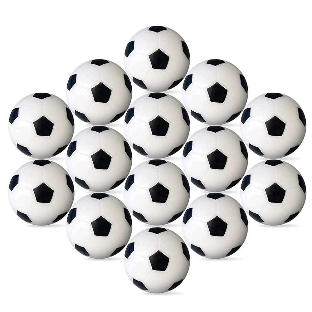 Colonel Pickles Novelties Foosball Table Replacement Foosballs- 14 Pack - 36mm Game Table Size - Black and White Tabletop Soccer Balls