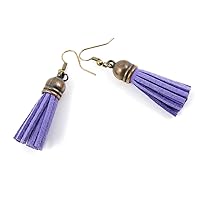 1 Pair Fashion Jewelry Making Charms Earrings Backs Findings Arts Crafts Hooks Bulk Lots Wholesale Supplier V2AU9 Blue Violet Tassels