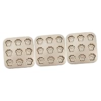 BESTOYARD 3 pcs biscuit mold Cookie mold kitchen tool Biscuit cutter Carbon steel mold fried pies gummy mold cookie stamps holiday cookie cutters Baking Mould DIY Baking Mold Cheese cake pan