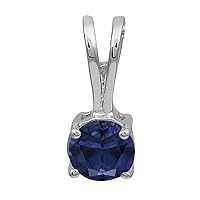 Multi Choice Round Shape Gemstone 925 Sterling Silver Solitaire Pendant Jewelry