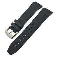 Rubber Silicone Watchband 22mm 21mm for Tissot T120417 Sea Star 1000 Series Orange Black Waterproof Diving Watch Strap (Color : 10mm Gold Clasp, Size : 22mm)