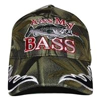 Redneck Hillbilly Kiss My Bass Camo Camouflage Fish Fishing Cap #3 CAP920 Hat