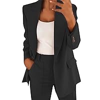Women Casual Blazers Open Front Long Sleeve V Neck Professional Work Suit Blazers Jackets