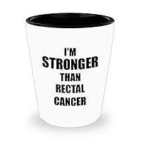 Rectal Cancer Shot Glass Awareness Survivor Gift Idea For Hope Cure Inspiration Liquor Lover Alcohol 1.5oz Shotglass