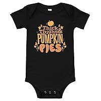 Thick Thighs and Pumpkin Pies Baby Short Sleeve One Piece