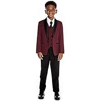 UMISS Boys' One Button Shawl Lapel 3 Pieces Suit Jacket Vest Pants