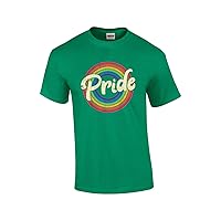 Gay Pride Vintage Retro Rainbow Unisex LGBTQ Short Sleeve T-Shirt Graphic Tee