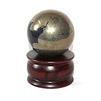 Jet Natural Pyrite 45-50 mm Ball Sphere Gemstone A+ Hand Carved Crystal Altar Healing Jet New Year Offer – 200 Page E-Book Named “Crystals, My Religion” ON Special Orders
