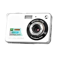 Digital Camera 18MP,Digital Camera Mini Pocket Camera 18MP 2.7 Inch LCD Screen 8X Zoom Smile Capture Anti-Shake with Battery