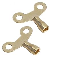 2 Pcs Key Bleed Hole Plumbing Faucet Special Lock Square Socket Brass Radiator Accessories Non-Rust