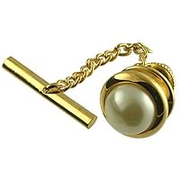 Pearl Synthetic Tie Tac Optional Engraved Personalised Box