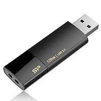 Silicon Power 128GB Blaze B05 USB 3.0 Retractable Flash Drive, Black (SP128GBUF3B05V1K)