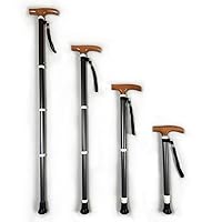 Lightweight Wooden Walking Sticks Telescopic Walking Cane Extendable Aluminum Crutches for Adults