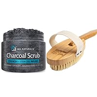 Charcoal Body Scrub with Body Brush Bundle