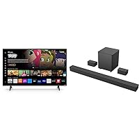 VIZIO 32-inch D-Series Full HD 1080p Smart TV with Apple AirPlay and Chromecast Built-in & V-Series 5.1 Home Theater Sound Bar with Dolby Audio