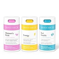 Health By Habit Power Trio Kit - Women's Multi Supplement, Energy Supplement & Gut Health Supplement, Non GMO, Sugar Free