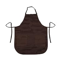 Luminous Salon Stylist Apron, Classic Design, Bottom Zipper Pockets, Adjustable Neck Strap, Lightweight, Water-Resistant Poly Nylon Blend Repels Hair, Easy Care, Chocolate Brown