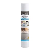 EasyLiner Clear Adhesive Shelf Liner for Cabinets, Cupboards & Protective Covering - Peel and Stick Shelf Liner Easy to Cut & Fit - Self- Adhesive & Removable - 12
