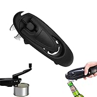 8 in 1 Can Opener, Multifunction Manual Bottle Opener, Stainless Steel Kitchen Gadget, Professional Magnetic Corkscrew for Seniors with Arthritis Labor