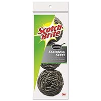 214C Scotch-Brite Stainless Steel Scouring Pads, 3 Count