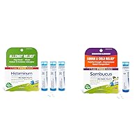 Boiron Homeopathic Allergy and Cough Relief Medicine Bundle with Histaminum and Sambucus (3 Tubes, 480 Count)