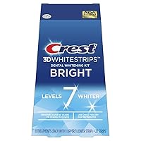 3D Whitestrips Bright Levels 7 Whiter Teeth Whitening Kit, 11 Treatments (Pack of 1), 22.0 Count