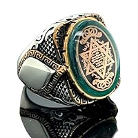 Silver Seal Of Solomon Ring, Star Of David Ring, Solomon Signet Ring, King Solomon Ring, 925k Sterling Handmade Silver Ring,925k Silver