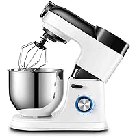 Stand Mixer,5-QT, 8-Speed Tilt-Head Food Mixer, Kitchen Electric Mixer with Dough Hook, Wire Whip & Beater