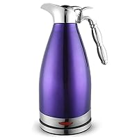 Kettles for Boiliwater, Stainless Steel Double Liner Insulation Water Boiler & Heater, Cordless Coffee Pot with Auto Shut-Off & Boil Dry Protection, 2.0L, 1350W/Purple