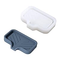 Silicone Concrete Soap Dish Mold with Drain, DIY Cement Soap Holder for Shower/Bathroom, Self Draining Waterfall Soap Tray Making Tools