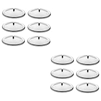 BESTOYARD 12 Pcs Stainless Steel Lid Water Cup Stainless Steel Cups Lids Mug Lid with Knob Outdoor Drink Cover Universal Cup Lids Tumbler Coffee Mug Hot Tea Cup Cover Bowl Cover Elasticity