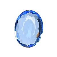 Blue Topaz 97.15 Ct Oval Cut Blue Topaz, Faceted Birthstone Blue Topaz Loose Gemstone
